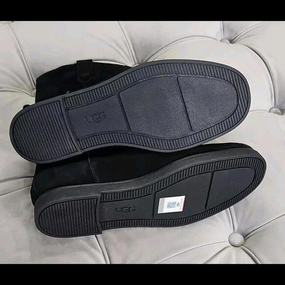 UGG 1130527 Alida Black Suede Short Unlined Pull On Booties Womens Shoes 8 - Picture 7 of 15